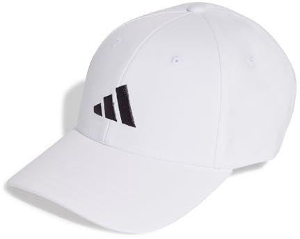adidas Unisex Baseball Cap Cotton New Logo, White/Black, XXS