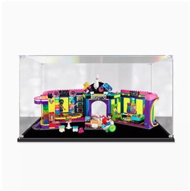 Transparente Acryl-Vitrine für Lego 41708 Rollschuh-Spielplatz, staubdicht, transparent, Vitrine (39,9 x 24,9 x 24,9 cm (nur Vitrine) (3 mm)