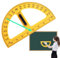 Großes Mathematik Lineal, Tafel Winkelmesser 50 cm, 180 Grad Winkelmesser, 2 In 1 Winkelmesser und Kompass, Großes Digitales Lehrmaterial für Tafel, Whiteboard, Bürozeichnungen