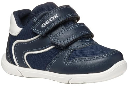 Geox B ZAPITO Boy A, Zapatillas Bebé-Niños, Navy/White, 21 EU