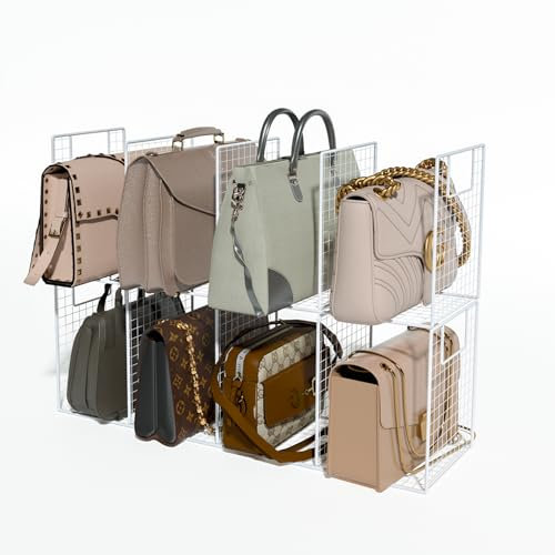 Fenghome 2 Stück Schrankregaltrenner, Regaltrenner für den Kleiderschrank aus Eisen für Handtasche, Regal-Trenner für Schränken die Aufbewahrung und Organisation (Größe: S, Innendurchmesser: 8 cm)