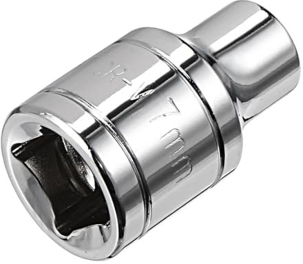 TOP-VIGOR 3/8-Inch Drive 7mm 6-Point Shallow Socket, Metric, Cr-V Drive Socket for Auto Repairing and Household
