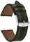 CeiBand Cinturino Pelle per 20 mm 22 mm, Cinturini per Orologio in pelle Vintage, Uomo Donna Morbido Cintura Cinturini - Verde