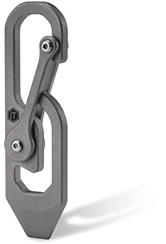 KeyUnity Titanium Carabiner Keychain 3-in-1 Multitool - Quick Release, Pry Bar Function, Long-lasting Everyday Carry Tool for Man Camping & Hiking