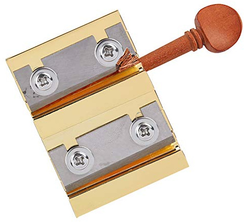 Violinenknöpfe und Geigenfußrasierer, 8 × 5 × 2, goldene Reibahle, Zubehör für Musikinstrumente für Violinisten, B120
