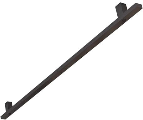 Barandilla de barandilla moderna negra para interiores y exteriores, pasamanos antideslizantes con soporte de hierro forjado 1 m 1,5 m 2 m 2,5 m 3 m Pasamanos de escaleras - Kit completo(120cm)