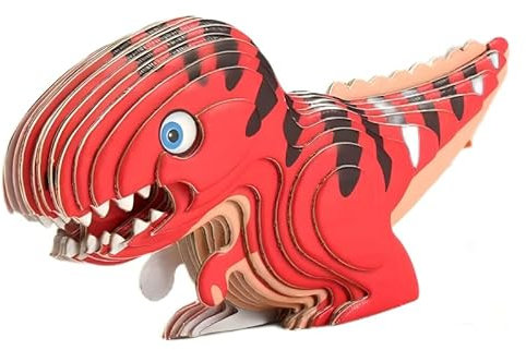 DIY-Bastelset für Kinder, Papierideen Tyrannosaurus Rex 3D Papierpuzzle