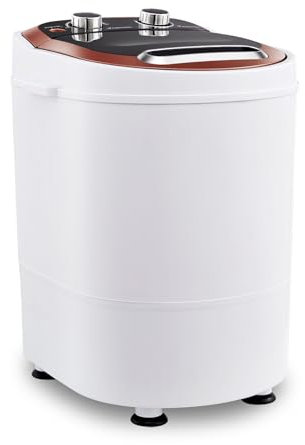 TUKAILAI Mini lavatrice, lavatrice da campeggio per 3 kg di biancheria, centrifuga 2 in 1, lavatrice da viaggio, lavatrice portatile singolo, tub, non elettrica, con timer