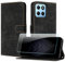 JayModCase Mobile Phone Case for Honor 70 Lite / X6 / X8 5G with Screen Protector, Flip Wallet PU Leather Honor 70 Lite Case [Card Slot] [Magnet] [Stand] 360 Shockproof Protective Case - Black