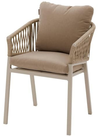 Hespéride - 2er-Set gartensessel oriengo beige & ton Aluminium geflecht und Polyester