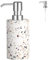 Luxspire Seifenspender 320 ml, Flüssigseifen Spülmittel Spender aus Harz, Nachfüllbar Handwäsche Pumpspender Elegant Zubehör Deko Seifendosierer für Bad Waschbecken Kitchen, Terrazzo