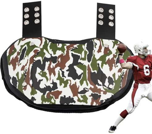 Football Backplates | Professioneller Jugendfußball -Back -Beschützer - Hartes Außenhülle, Hintergrundschutz, unteren Rückenblocks, Fußballschutzausrüstung mit verstellbarem Nylongurt