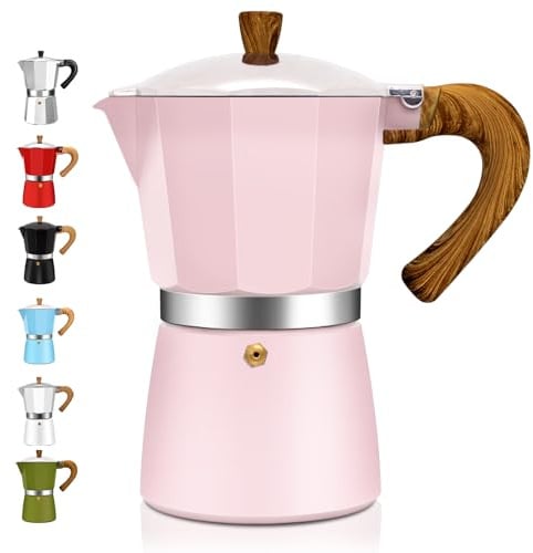DITOSH 3 Tasse Aluminium Espresso Stovetop Moka Pot Express Kaffeemaschine Perkolator italienischen klassischen Mokka Kaffeemaschine für und kubanische Cafe Brauerei für Haus & Camping 150ml 5oz