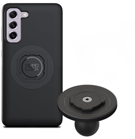 Quad Lock 1 Ball Top Cap Phone Mount Kit with MAG Phone Case and MAG Wireless Charging Head for Galaxy S21 FE, Compatible with RAM 1 Socket arms for Car, Truck or RV.