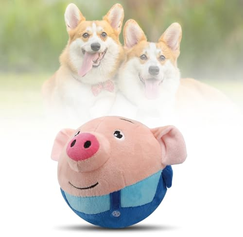 FUXNGZI Interaktives Hundespielzeug, 2025 Aktives Bewegendes Haustier-Plüschtier, Magic Ball für Hunde, Hundeball Sprechendes und Wiederholendes Lustiges Stofftier (#B)