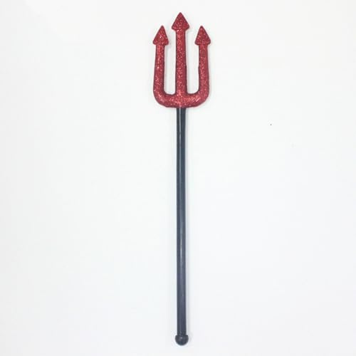 Ahuuen Fourche Démoniaque | Potence Du Diable Pour Les Enfant | Fourchette Du Diable Rouge | Accessoires De Rôle Démoniaque | Accessoires De Fête Et Photographie Costumes D'Halloween | 44 * 7.5cm