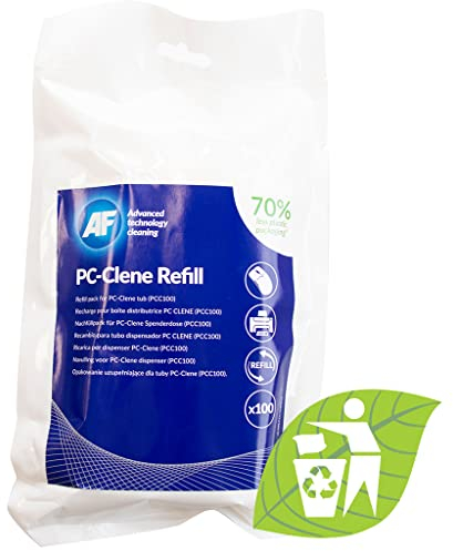 AF PC-Clene Eco Refill - 100 Anti Static Multipurpose Cleaning Wipes,
