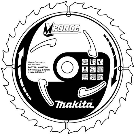 Makita B-07886 Cscx16510e 2.0 mm TCT Lame de scie – Multicolore 165 x 20mm x 10T