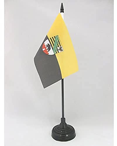 AZ FLAG - Tischflagge Sachsen-Anhalt - 15x10 cm - Sachsen-Anhalt Tischfahne 10 x 15 Cm - Flaggen