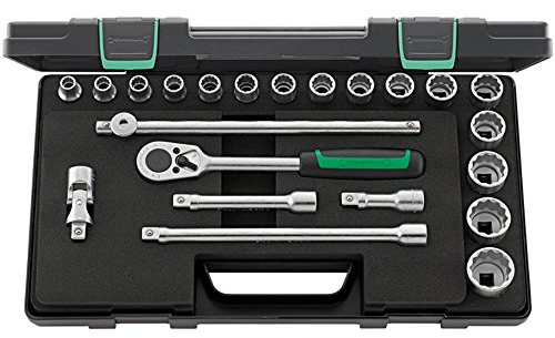 Stahlwille Steckschlüssel Garnitur 22-teilig; ABS-Kunststoff Koffer; Steckschlüssel Einsätze; 1/2 - 96031447