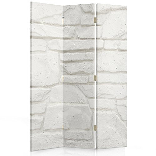 Feeby Paravento Minerale Roccia Pietra 3 Parti 110x150 cm Unilaterale Stampa su Tela Parete Divisoria Parete Spagnola Soggiorno Ufficio Camera da letto Home Office Minerali Cristalli Marrone Astratto