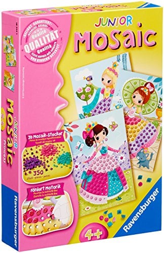 Ravensburger 18342 Mosaic Junior Prinzessinnen, DIY für Kinder ab 4 Jahren, Yellow