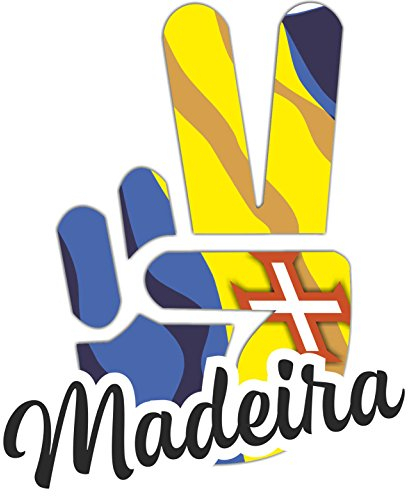 INDIGOS UG Auto Aufkleber Madeira - Victory - Sieg - Autoaufkleber selbstklebend für Auto - Heckscheibe, Spoiler, Laptop, Sport - 10x8cm