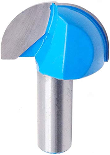 XMHF 7/8-inch Cutting Dia 1/4-inch Steel Shank Round Grooving Carbide Tipped 2 Flutes Cove Core Box Router Bit