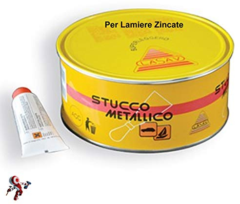 2-Komponenten-Spachtelmasse Metallspachtel für verzinkte Bleche mit Katalysator 750 ml Lasav Blechschutz