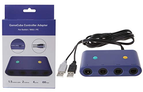 NINAN 4 Ports GC vers WIIU PC Switch pour manettes Gamecube GC Adaptateur convertisseur USB pour Nintendo WiiU PC Game Accessoire pour NS Switch