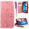 ivencase Lederhülle Kompatibel mit Samsung Galaxy A20e Hülle und Schutzfolie, Wallet Case Handyhülle PU Leder Tasche Case Kartensteckplätzen Kompatibel mit Samsung Galaxy A20e (Rosa)
