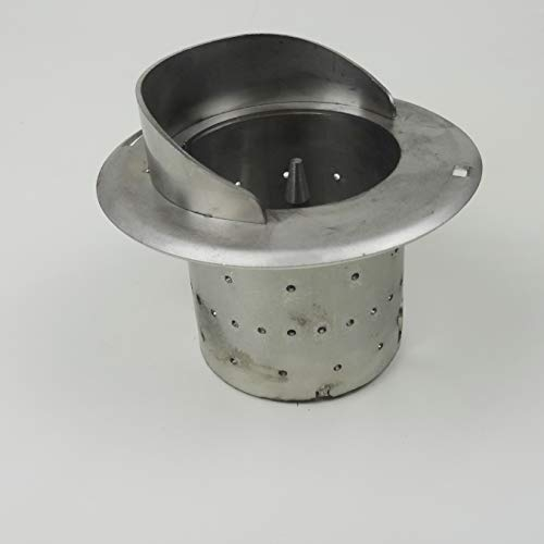 Haas + Sohn Brennertopf Niro mit Dorn für Haas & Sohn, 15 cm x 15 cm x 12 cm, Silber, Edelstahl, Unbeschichtet, 7 kg, Pelletstuben-Brennertopf, Braiser, Brennstofftopf, ohne Deckel