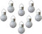 8 Pack Hanging Solar Lights Outdoor, Decorative Ball Lights Waterproof Solar Lanterns with Handle for Garden, Walkway, Tree, or Holiday Decoration (White)