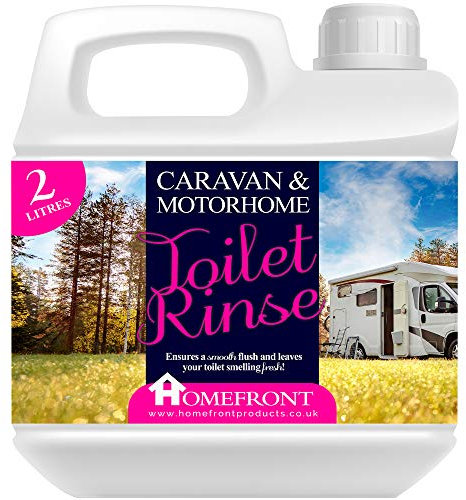 Homefront Caravan and Motorhome Pink Toilet Chemical Rinse Solution Fluid Cleaner - Eco-Friendly, Formaldehyde Free - Up to 20 Treatments - (2 Litres)