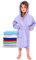 Twinzen - Kinderbademantel Mädchen oder Junge - 100% Baumwolle Ohne Chemikalien OEKO-TEX® - 2 Taschen, Gürtel, Kapuze mit Ohren - 5-6 Jahre, Lila, Size3