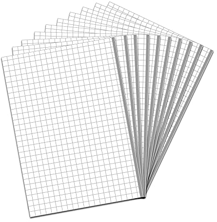 Lámina de transferencia MT80P transparente con líneas de rejilla para plóter, lámina de transferencia para pegar vinilo adhesivo (10 x DIN A4)