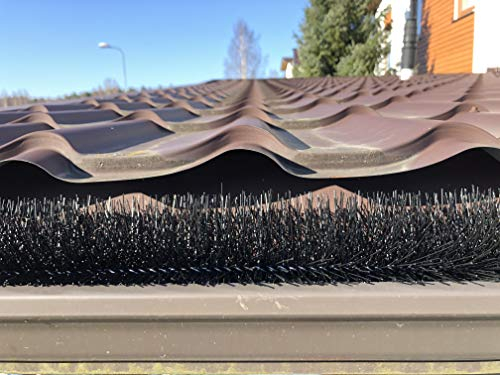 Forega - 23 m Dachrinnenbürste 20 Stück 115cm Ø 15cm | UV-beständig | Laubschutz | Marderschutz, Regenrinne | Einfache Installation |Solarpanel-Schutz
