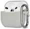 KOKOKA Silikon Hülle Kompatibel mit AirPods 3 Case und Schutzhülle für AirPods 3rd Generation 2021, Stoßfeste Weiche Dünne Case für Airpods 3 Mit Karabiner, Front-LED Sichtbar, Grau