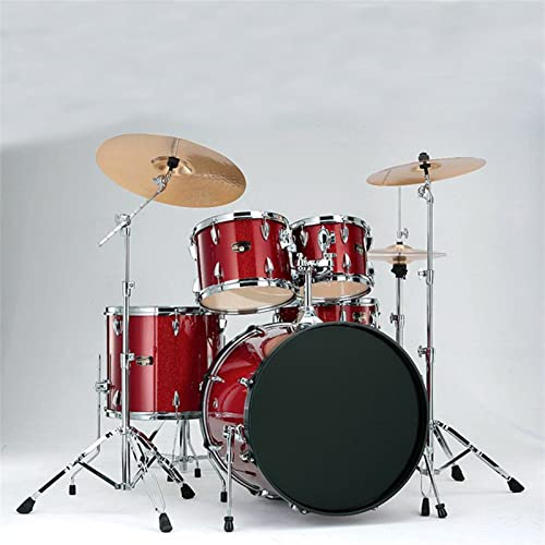 KESHUO Batterie Acoustique Adulte 5 Tambours 3 Cymbales pour Commencer À Pratiquer Le Jeu Professionnel Instruments Batterie (Color : 02)