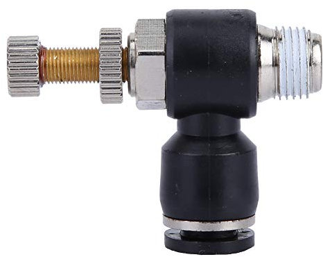 Laser Head Air Nozzle, Laser Cutting Machine C02 Gas Nozzle Laser Valve Carbon Dioxide Regulating Adjuster Valve(Air Pipe 6mm;Thread Dia.9.7;Adjustable)