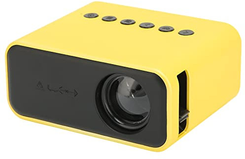 Mini Proyector, 400lm Proyector Portátil HD 1080P Proyector de Película LED Proyector de Video para Teléfono Inteligente Tableta Portátil con Entrada de Tarjeta de Memoria USB AV (Blanco)