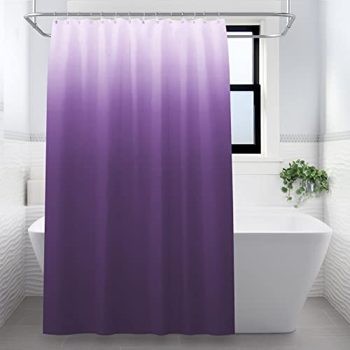 Lollanda Rideau de douche épais et résistant avec crochets solides Violet dégradé 180 x 180 cm