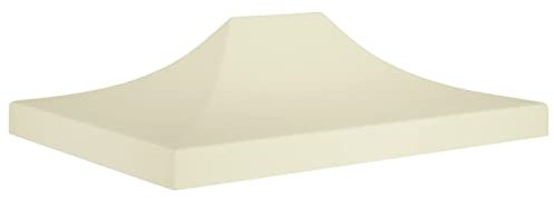 Tidyard Tetto,di Ricampio,per Gazebo da Giardino,Tende da Feste,4x3 m,3x4 m,in Tessuto Rivestito PVC,Creama,Telo Copertura Superiore,Tetto per Gazebo