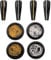 Nail Chain Art Set - 4 Gold & Silver Metal Chains, 3D Nail Charms & Punk Studs for Manicure Design DIY Crafts
