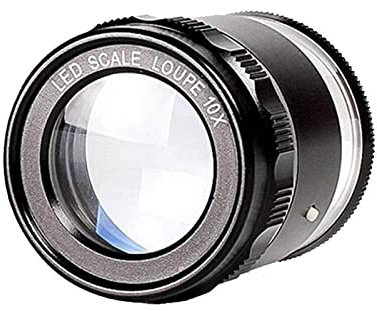 JOZZY Loupe,10x avec lumière LED pour vieillards lisant Livre échelle Mesure Identification Wenwan Bijoux Cendre Identification Montres Bricolage Artisanat Sculpture et réparation Verre