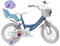Vélo ATLAS Mädchen Kinderfahrrad 14 Zoll 2 Bremse und Stabilisatoren + Helm Frozen inklusive Eiskönigin, blau, 35,6 cm