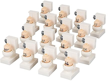 Xinchangda WC Baustein Figur, Toilettenmann Spiel Baustein Action Figur, Baustein Kit