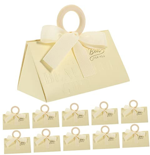 Healeved Süßigkeitenbox Dreieck 20 Stück Champagner Papier Tragbare Geschenkbox für Hochzeit Valentinstag Party Kekse Kleine Aufbewahrungsboxen für Gäste Festliche Verpackung