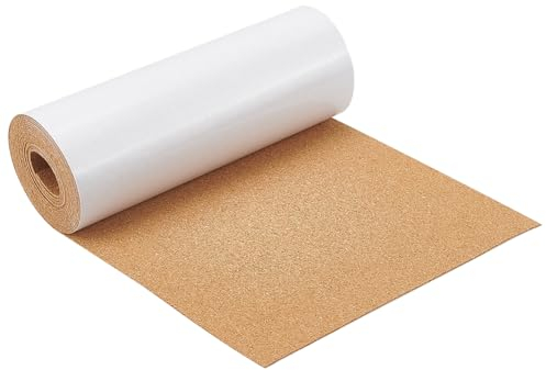 BENECREAT 250x20 cm Selbstklebende Korkplattenrolle, 1 mm Dicke Flache Korkstreifen Für Pinnwände, Wanddekorationen Zum Selbermachen, Partydekorationen