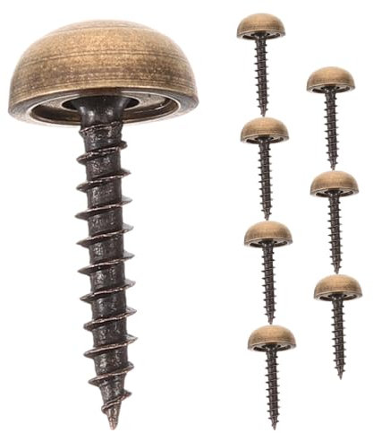 HOMSFOU 8st Dekorative Kopfschrauben Dekorative Schrauben Spiegelschrauben, Zierkappen, Abdeckung Schraubenkappen Polsterschrauben Mit Kappen Schraubenabdeckungen Messing Dekorative Kappe